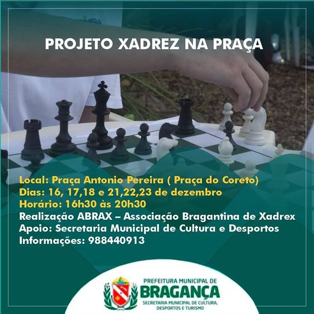 Projeto Xadrez na Praça – Prefeitura de Bragança