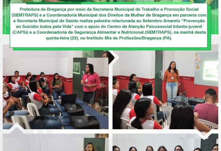Palestra no Instituto Mix de Profissões/Bragança (PA).