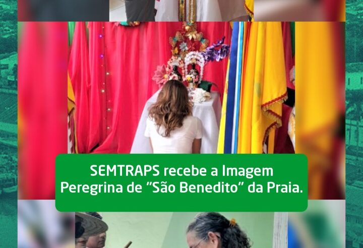 SEMTRAPS recebe a Imagem Peregrina de “Sao Benedito” da Praia.
