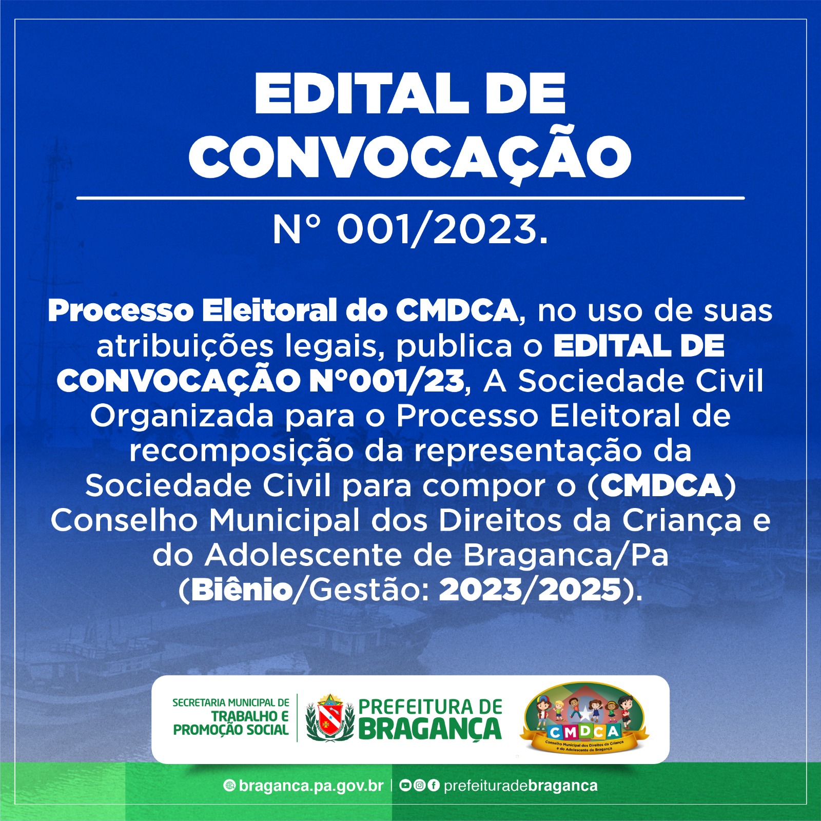 EDITAL DE CONVOCAÇÃO Nº: 001/2023
