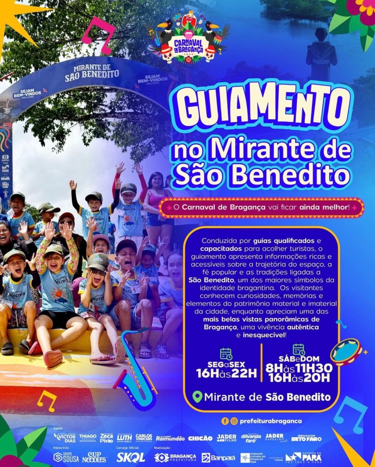 Guiamento no Mirante de São Benedito fortalece experiência turística durante o Carnaval