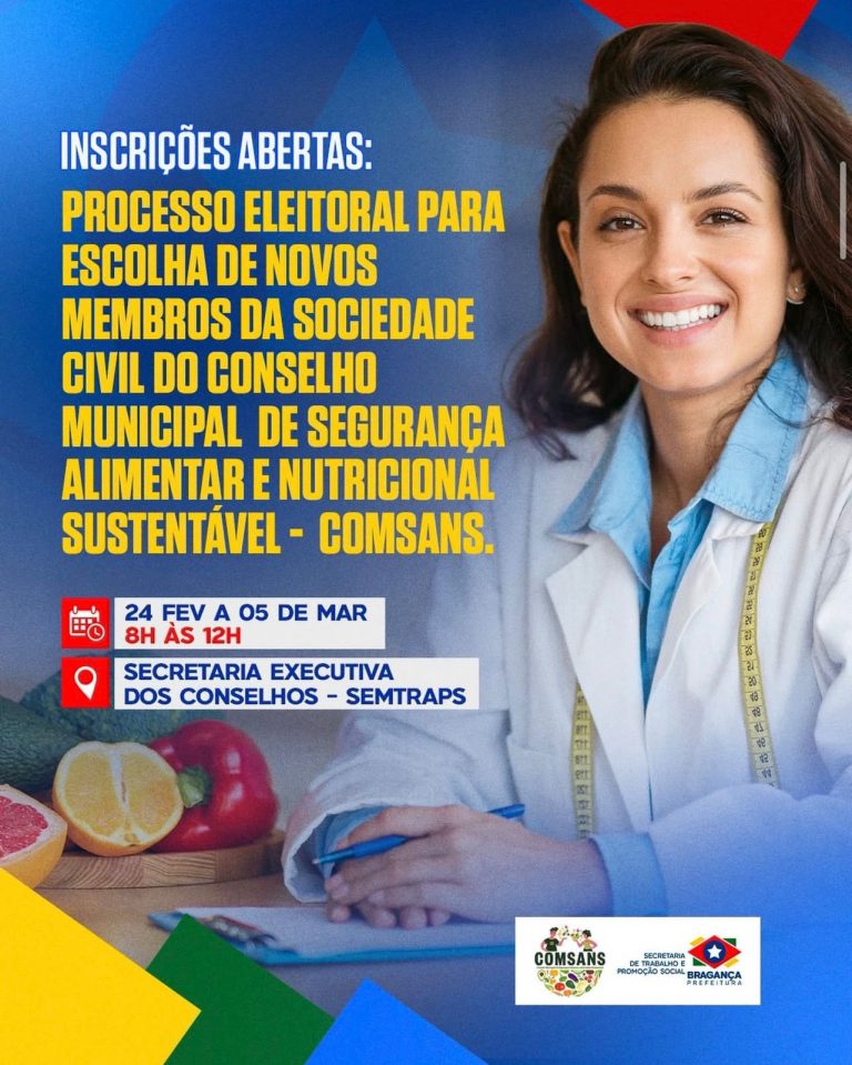 INSCRIÇÕES ABERTAS – COMSANS