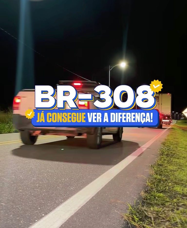 Revitalização da BR-308 garante mais mobilidade e segurança em Bragança