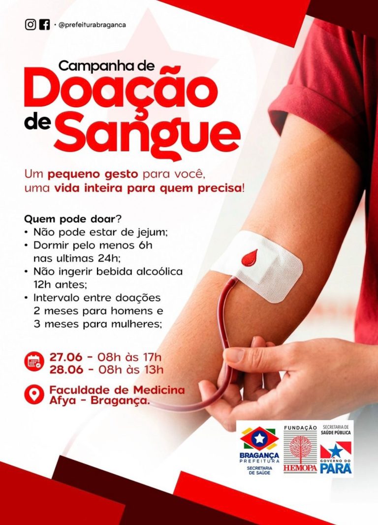 Doe sangue, doe esperança! 🩸