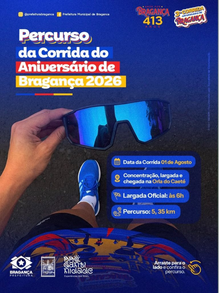 PERCURSO OFICIAL DA 3ª CORRIDA DO ANIVERSÁRIO DE BRAGANÇA!